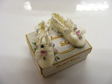 1/12th CREAM SILK WEDDING SHOES